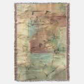 Earth Tone-schildering met gekraakt oppervlak Deken (Voorkant Verticaal)