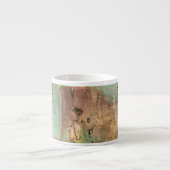 Earth Tone-schildering met gekraakt oppervlak Espresso Kop (Voorkant)