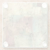 Earth Tone-schildering met gekraakt oppervlak Glazen Onderzetter (Achterkant)