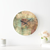 Earth Tone-schildering met gekraakt oppervlak Grote Klok (Huis)