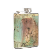 Earth Tone-schildering met gekraakt oppervlak Heupfles (Rechts)