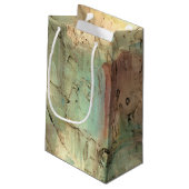 Earth Tone-schildering met gekraakt oppervlak Klein Cadeauzakje (Achterkant Gekanteld)