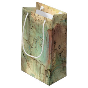Earth Tone-schildering met gekraakt oppervlak Klein Cadeauzakje