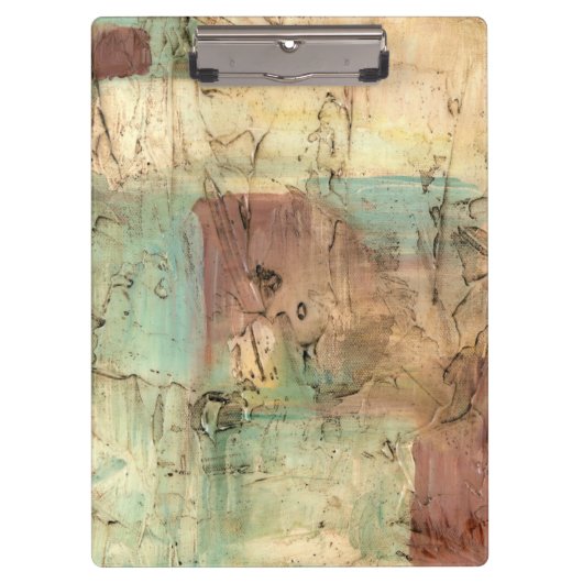 Earth Tone-schildering met gekraakt oppervlak Klembord (Voorkant)