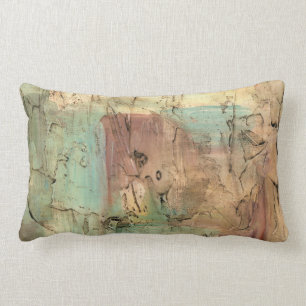 Earth Tone-schildering met gekraakt oppervlak Kussen