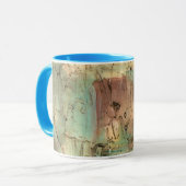 Earth Tone-schildering met gekraakt oppervlak Mok (Voorkant links)