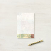 Earth Tone-schildering met gekraakt oppervlak Post-it® Notes (Op bureau)