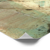 Earth Tone-schildering met gekraakt oppervlak Poster (Hoek)