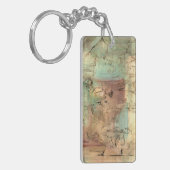 Earth Tone-schildering met gekraakt oppervlak Sleutelhanger (Voorkant Links)