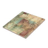 Earth Tone-schildering met gekraakt oppervlak Tegeltje (Zijkant)