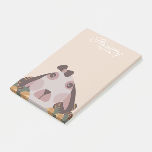 Earth Tone Spring Bunny Easter Egg Post-it® Notes (Schuin)