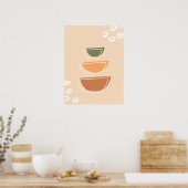Earth Tone Stacked Minimalist Boho Wall Poster (Keuken)