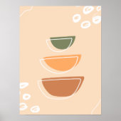 Earth Tone Stacked Minimalist Boho Wall Poster (Voorkant)