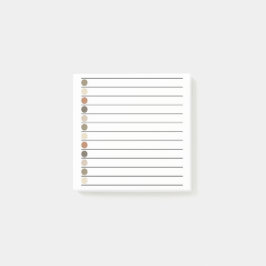 Earth Tone Stippen Elegant & Stijlvol Stationery Post-it® Notes