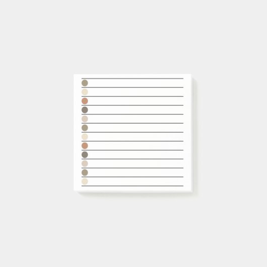 Earth Tone Stippen Elegant & Stijlvol Stationery Post-it® Notes (Voorkant)