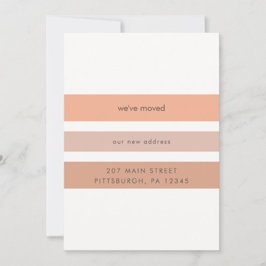 Earth Tone Stripes Change of Address Moving (Voorkant)