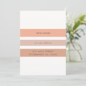 Earth Tone Stripes Change of Address Moving (Staand voorkant)