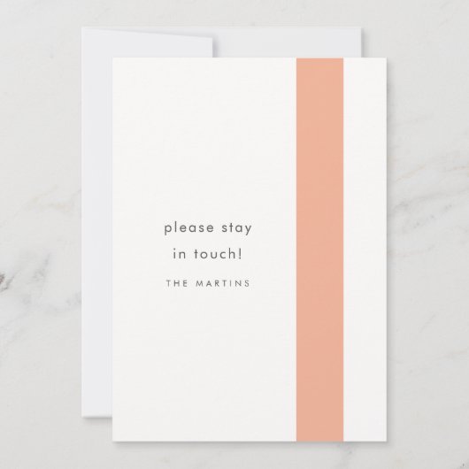 Earth Tone Stripes Change of Address Moving (Achterkant)