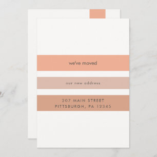 Earth Tone Stripes Change of Address Moving