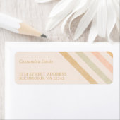 Earth Tone Stripes | Minimale terugzendadres Boho Etiket (Insitu)