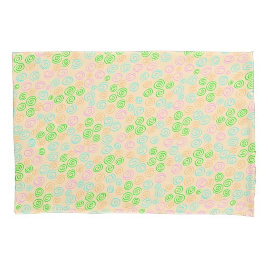 Earth Tone Swirl Pattern Kussensloop (Voorkant)