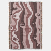 Earth-Tone Tribal Abstract Throw Blanket Deken (Voorkant Verticaal)