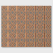 Earth Tone Tribal Ribbon Abstract Pattern Art Cadeaupapier (Vlak)