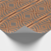Earth Tone Tribal Ribbon Abstract Pattern Art Cadeaupapier (Hoek)