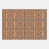 Earth Tone Tribal Ribbon Abstract Pattern Art Inpakpapier Vel (Voorkant)
