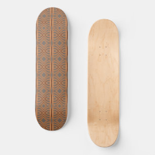 Earth Tone Tribal Ribbon Abstract Pattern Art Persoonlijk Skateboard