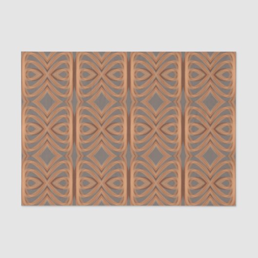 Earth Tone Tribal Ribbon Abstract Pattern Art Tissuepapier (Voorkant)