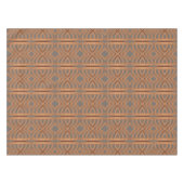 Earth Tone Tribal Ribbons Abstracte Pattern Art Tafelkleed (Voorkant (Horizontaal))