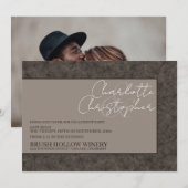 Earth Tone verlaat verlovingsfeest Kaart (Voorkant / Achterkant)