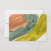 Earth Tone Waterverf Moderne bruiloft RSVP Kaart (Achterkant)