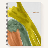 Earth Tone Waterverf Personalized Journal Notitieboek (Voorkant)