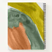 Earth Tone Waterverf Personalized Journal Notitieboek (Achterkant)