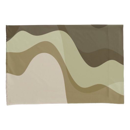 Earth Tone Waves Abstract Art Sierkussen Kussensloop (Voorkant-Rechts)
