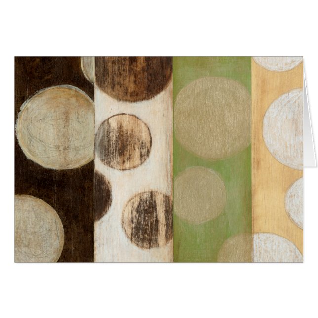 Earth Tone Wood Panel Painting with Circles (Voorkant Horizontaal)