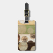 Earth Tone Wood Panel Painting with Circles Bagagelabel (Voorkant verticaal)