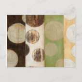 Earth Tone Wood Panel Painting with Circles Briefkaart (Voorkant)