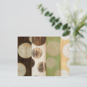 Earth Tone Wood Panel Painting with Circles Briefkaart (Staand voorkant)