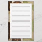 Earth Tone Wood Panel Painting with Circles Briefpapier (Voorkant)