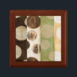 Earth Tone Wood Panel Painting with Circles Cadeaudoosje<br><div class="desc">Dit schilderij, creëer door Norman Wyatt, Jr., werd gemaakt met behulp van het Franse proces Giclee om inktdruppels op een canvas te spuiten. Verlies het verlies in de concentrische cirkels, het mengen van de kleuren van de aardtoon over het schilderij, of de blik van het houtpaneel van het stuk. Een...</div>