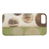 Earth Tone Wood Panel Painting with Circles Case-Mate iPhone Case (Achterkant (Horizontaal))