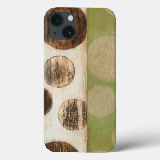 Earth Tone Wood Panel Painting with Circles Case-Mate iPhone Case (Achterkant)