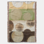 Earth Tone Wood Panel Painting with Circles Deken (Voorkant Verticaal)