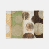 Earth Tone Wood Panel Painting with Circles Fleece Deken (Voorkant (Horizontaal))