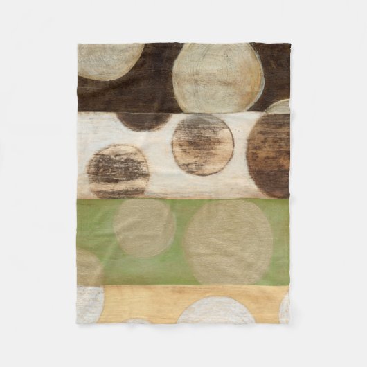 Earth Tone Wood Panel Painting with Circles Fleece Deken (Voorkant)