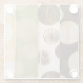 Earth Tone Wood Panel Painting with Circles Glazen Onderzetter (Achterkant)