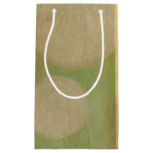 Earth Tone Wood Panel Painting with Circles Klein Cadeauzakje (Voorkant)